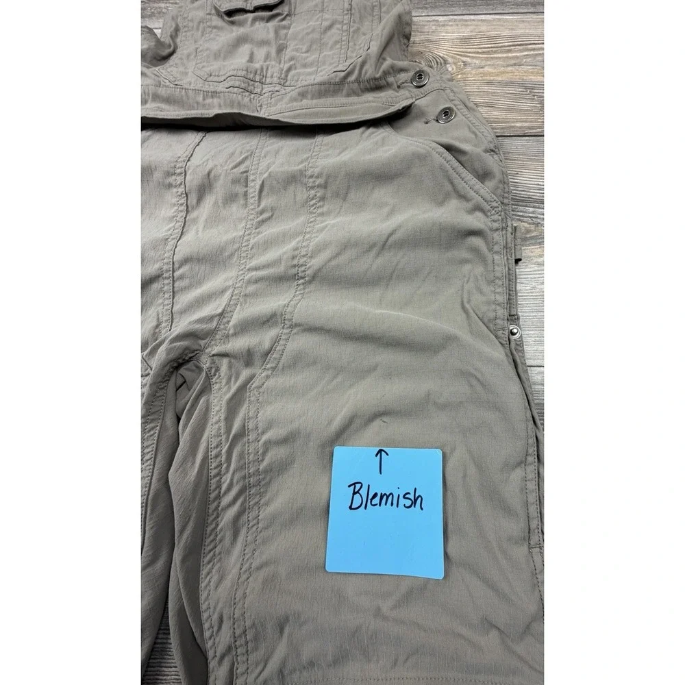 Duluth Trading Bib Overalls Women's XS Beige Nylon Workwear Gardening DEFECT!!